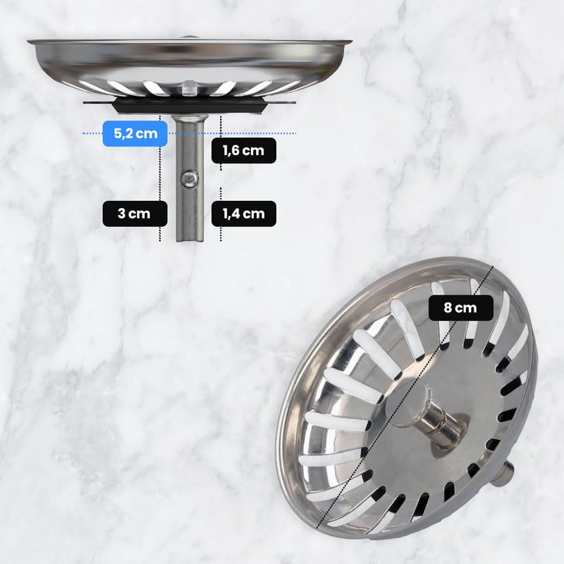 Anakel Home Kitchen Sink Plug Compatible with Franke Universal Strainer