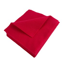 Jtnohx Soft Felt Fabric, Flexible Craft Felt, Felt Panels for Crafts, 1.4 mm Thick 15 x 15 cm Coloured Felt for Sewing Projects and DIY (Red)