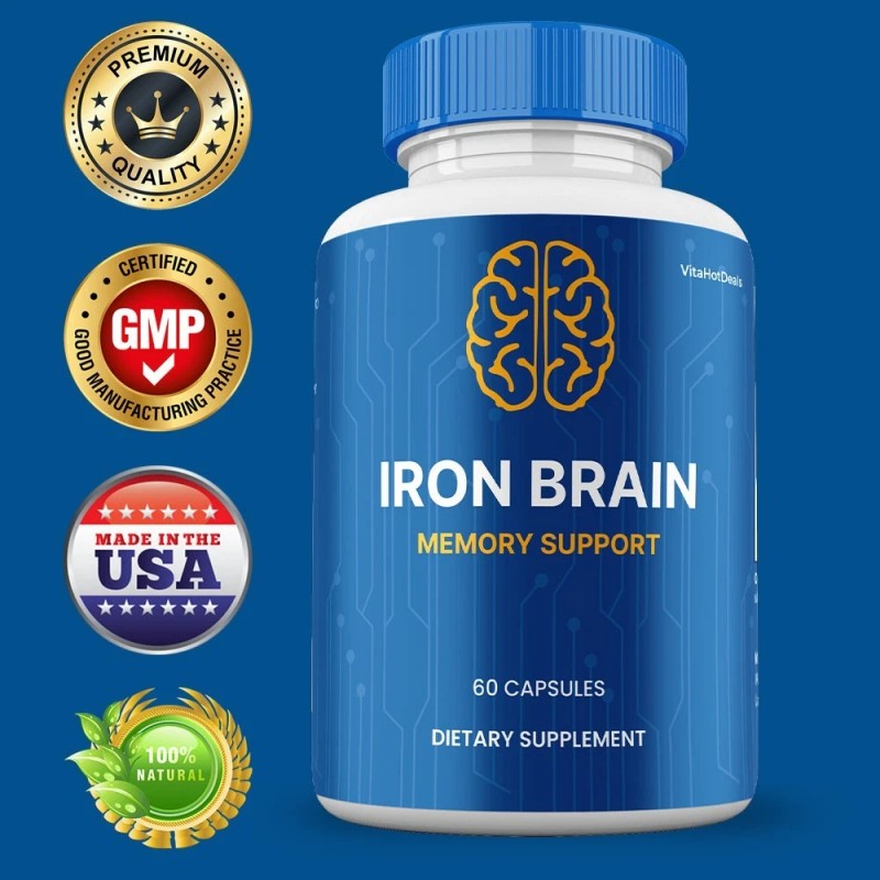 Iron Brain Capsules, Max Strength, IronBrain Supplement Neuro Health (1