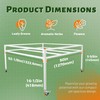 HECASA 4' x 4' Rolling Flood Table Tray Stand for
