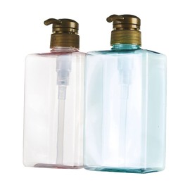 WOONEKY 600ml Foam Pump Bottle Set 2pcs Plastic Shampoo Bottles Refillable Containers for Shampoo Conditioner Lotion Random Color