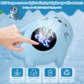 SUWIWKKOA Baby Bath Thermometer, Waterproof Digital Newborn Water with LED Automatic Induction Switch, High-precision Smart Room Temperature Thermometer for Bathtub Floating Toy