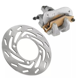 Caltric Front Right Brake w/ Caliper Disc Rotor for Yamaha Grizzly 550 YFM550 4x4 09-14