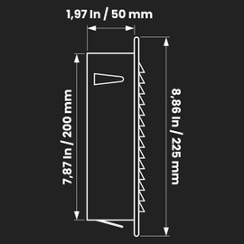 Repa Market 8 Inch Aluminum Louver Vent Cover/Wall or Duct Mount Exhaust and Intake Air Grille with Built-in Steel Mesh Screen/Exterior Duct Termination Vent/Universal Aluminum Soffit Vents