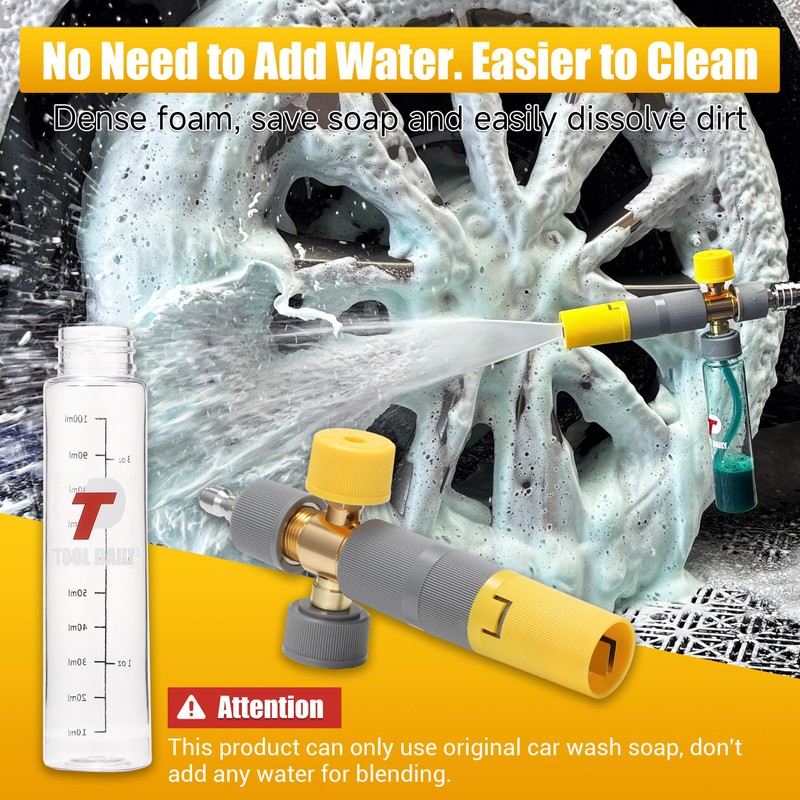 Tool Daily Foam Cannon Dual Connector, Mini Foam Cannon for
