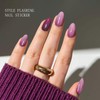 JMEOWIO Semi Cured Gel Strips Nail Art Sticker Wrap Glitter