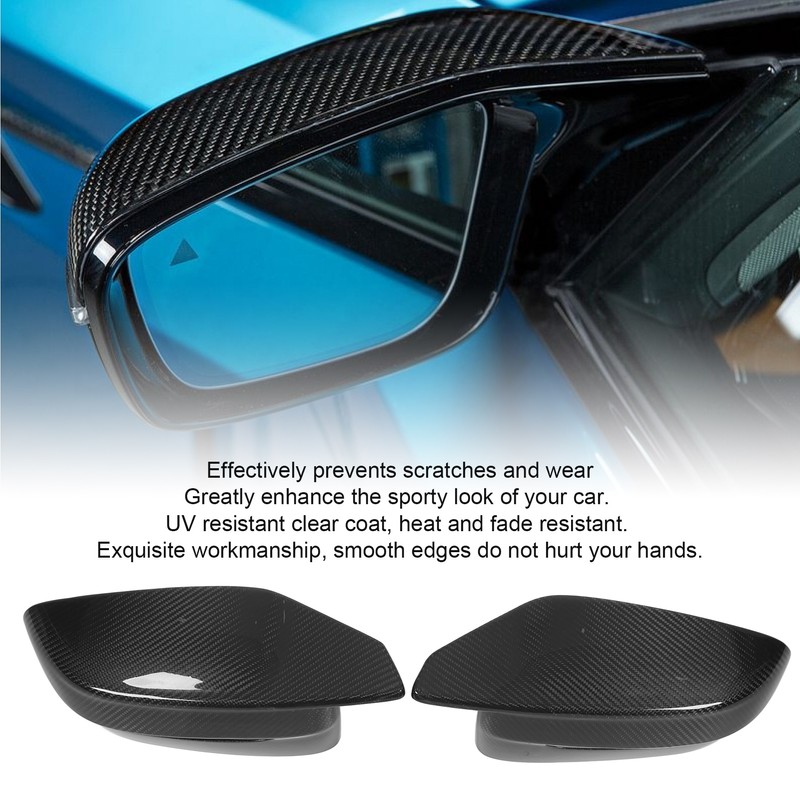 Carbon Fiber Side Door Mirror Covers Rearview Mirror Caps for