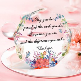 Ratifyale Teacher Appreciation Gifts for Women Graduation Gifts Acrylics Teacher Gifts Thank You Gifts Inspirational Gifts for Women Nurse Birthday Gifts for Women Coworker Gifts for Women, Clear