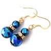 Gold Stone Firefly Glass Earrings, For Both Ears, Swaying, Sparkling,