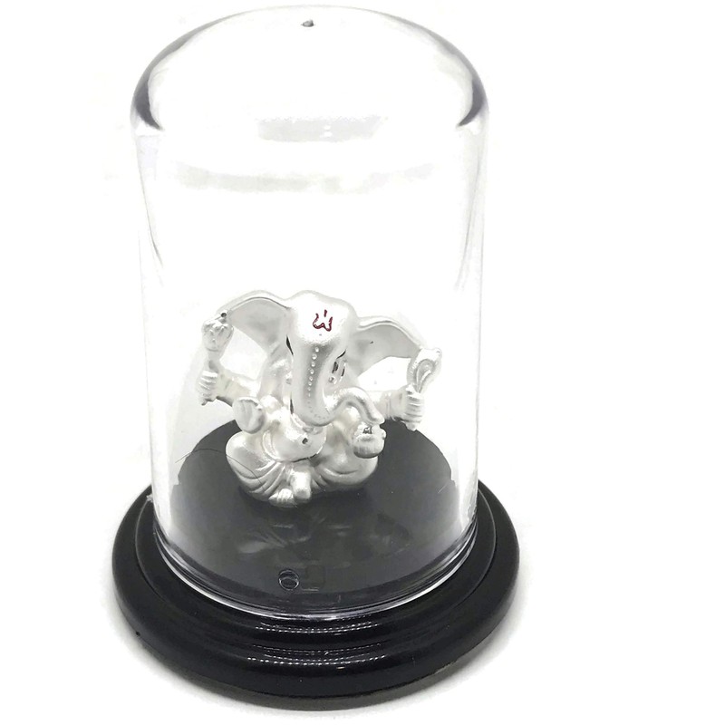 Balaji LLC 999 Pure Silver Ganesh/Ganpati Idol/Statue/Murti Suitable for car