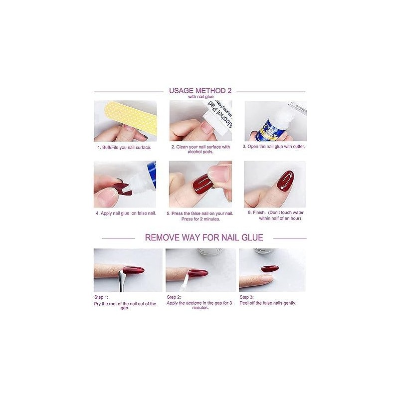 24Pcs White Gradient Press on Nails Short Gradient Nails Extra