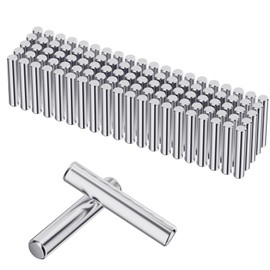100 Pieces 5 mm x 24 mm Dowel Pin Stainless Steel Shelf Support Pin, Stainless Steel Polished Nickel Shelf Support Pin Fasten Elements