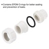 sourcing map 2 Pcs 1.5" Union PVC Coupling Pipe Fitting