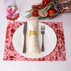 Snowkingdom 2 Pieces Red Table Runner Sequin Glitter Mesh Table