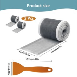 Pack of 2 Drain Hair Catcher Drain Strainer Shower 120 mm x 5 m Hair Strainer Shower Drain Hair Catcher Disposable with Plastic Spatula for Showers Bathtubs Kitchens