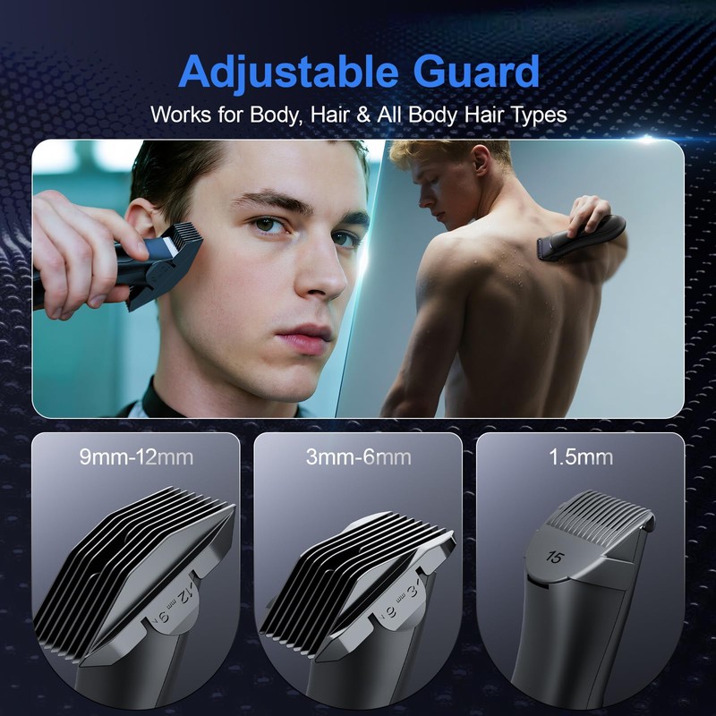 Manscaper for Men, Back Shaver, Hair Clippers for Men, Waterproof,