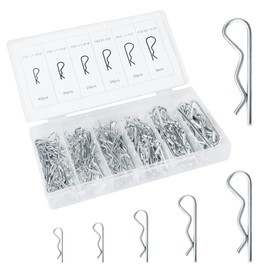 150 PCS Cotter Pin Assortment Kit, 6 Sizes Stainless Steel Cotter Pins & R Clips, Heavy Duty Pin Clips, Lock Pins for Small Engine, Automotive, Cars and Trucks