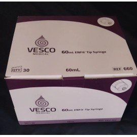 Generic Enteral Syringe with ENFit Connector, Nonsterile, 60 ml box of 30