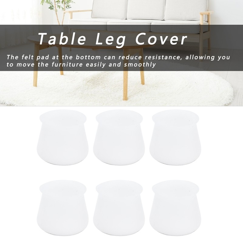 16PCS Chair Leg Protector Non Slip Silicone Felt Furniture Leg