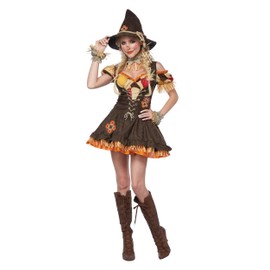 California Costumes Women's Sassy Scarecrow Costume, Brown, Small