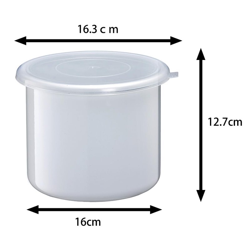 Takagi Metal FS-14W Storage Container, Canister, Umeboshi Container, Enamel, 5.5