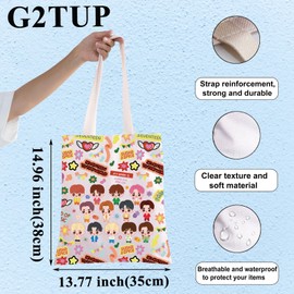 G2TUP Kpop Seventeen Canvas Tote Bag Seventeen Fans Gifts Korean Seventeen Shoulder Bag Korean Album Merchandise, Seventeen Tg, Large, Tote Bag