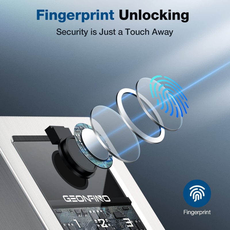 Fingerprint Keyless Entry Door Lock 6-in-1, Electronic Deadbolt with Auto-Lock,