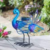 Peacock Spiralight Solar Garden Light