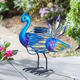 Peacock Spiralight Solar Garden Light