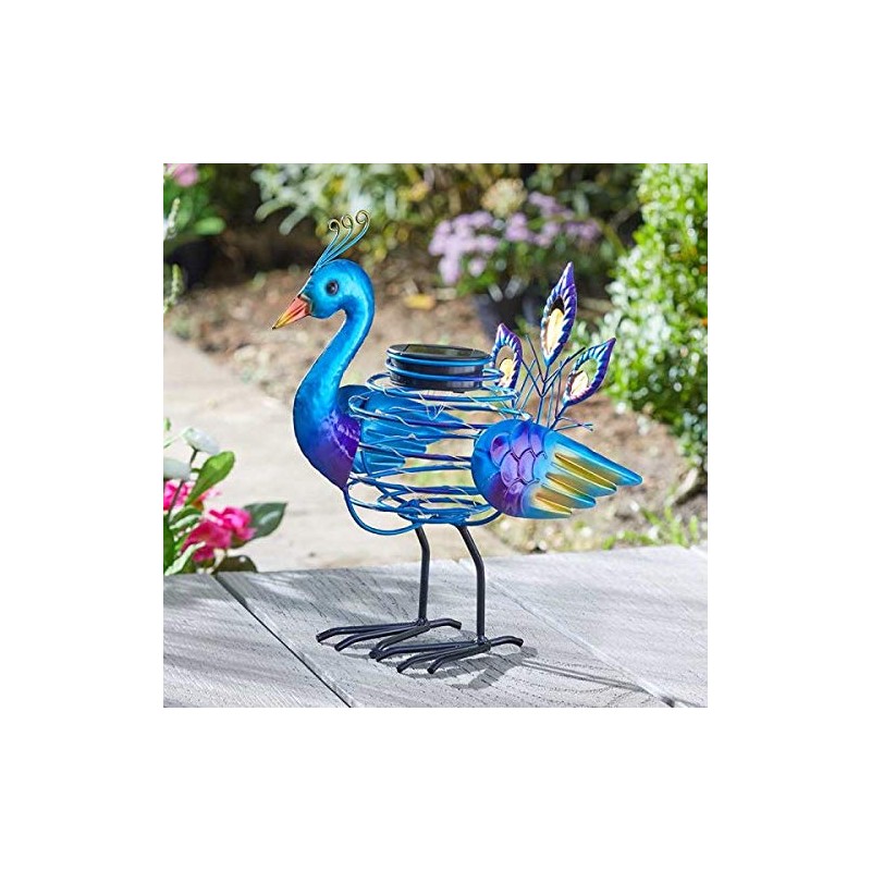 Peacock Spiralight Solar Garden Light