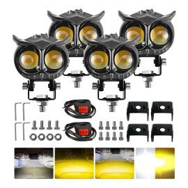 4pcs Luces Led Para Faros Motos Luz Auxiliares Lupa Autos