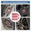 JDMSPEED New Red 20PCS M14X1.5 60MM Extended Forged Aluminum Tuner