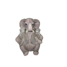 DWK Animal Holder with Salt and Pepper Shaker Set (3 Piece) | Kitchen Décor and Accessories | Salt and Pepper Shakers | Home Décor | Home Decorations… (African Elephant)