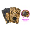 Fingerless Half-Finger Premium Driving/Cycling/Motorcycle Gloves in Real Leather 309, leopard-yellow