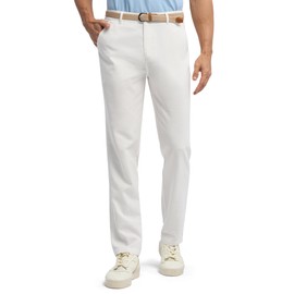 Willit Men's Linen Pants Casual Linen Dress Pants Beach Summer Lightweight Trousers White 34W x 32L