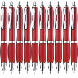 ZENSCRIBE® Ergonomic Ballpoint Pen, Pack of 20, Premium Ballpoint Pen Set, High Quality, Non-Slip Ballpoint Pen for Easy and Soft Writing, Blue Writing Ballpoint Pen Bordeaux