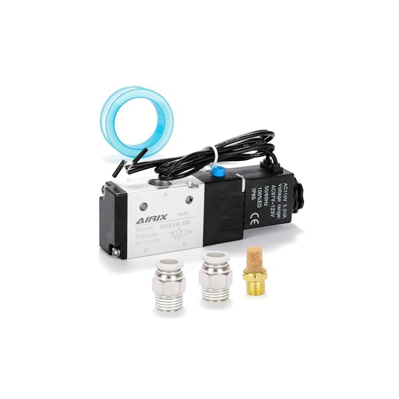 AIRIX 3V210-08 Pneumatic Solenoid Valve AC110V, 2 Position 3 Way,