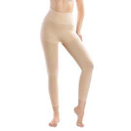 +MD Shapewear for Women Tummy Control Seamless High Waisted Light Compression Footless Tights Leggings Body Shaper for Hips and Thighs (Medium,Light Nude)