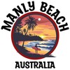 CafePress Manly Beach Australia (With Black Lettering) Large Zipper Toiletry