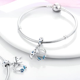 MULA 925 Sterling Silver Charms for Bracelets and Necklaces Dangle Pendants Beads Charms Jewelry Charm for Women