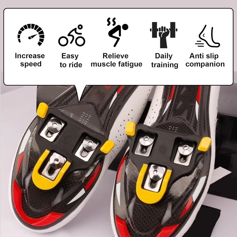 Cuilane Premium Bicycle Road SPD-SL Cleat, 6° Range of Motion,