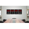 Grind Hustle Execution Perseverance Inspirational Wall Art Black and Red