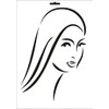 Textil/W 022 Face Design Wall Stencil