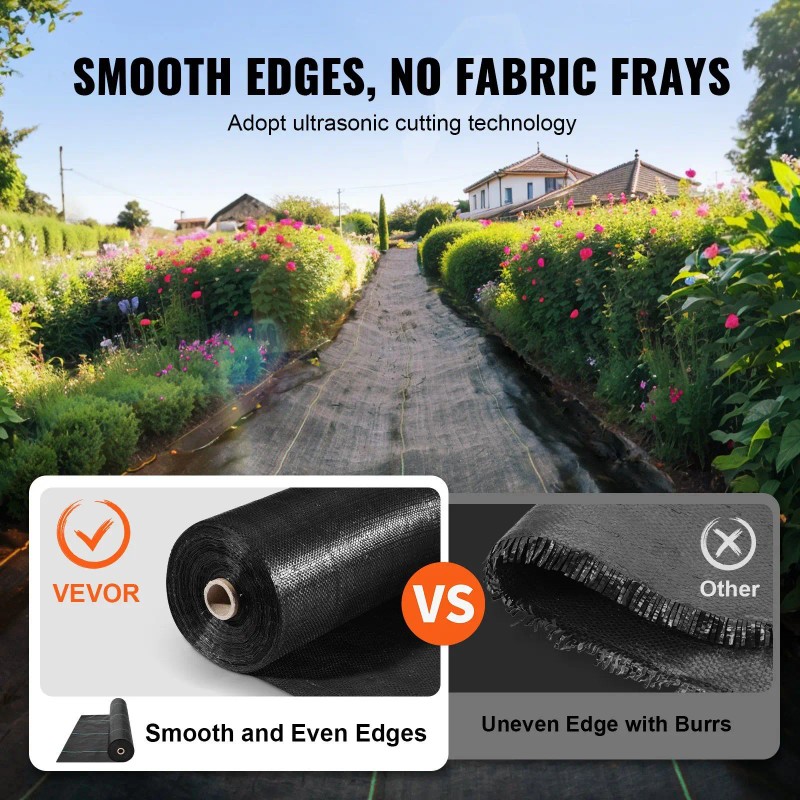 Woven Geotextile Fabric 13FT X 60FT Heavy Duty Weed Blocker