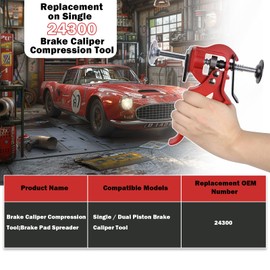 24300 Speedy Brake Pad Spreader Tool,Disc Brake Pad Separator Tool Be Suitable for Single/Dual Piston Brake Caliper，Brake Caliper Compression Tool Compatible with for Most Cars and Light Trucks