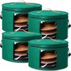 Suzile 4 Pack Large Round Foldable Felt Hat Box for