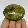 96.7g, 2.5"x2.1"x0.9" Natural Untreated Green Opal Palm-Stone Crystal Polished Galet