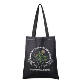 G2TUP Occupational Therapist Thanks Gift OT Canvas Tote Bag Grow To Your Full Potential Shopping Handbag OT Graduation Gift (Grow To Your Full B TB)
