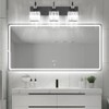 Ralbay Modern Crystal Black Vanity Light 3 Light Bathroom Light