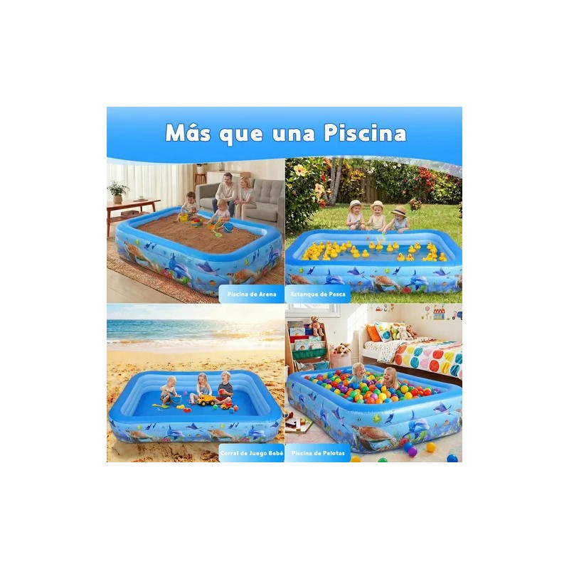 Alberca Inflable Grandes 305x183x56cm Piscinas Rectangular
